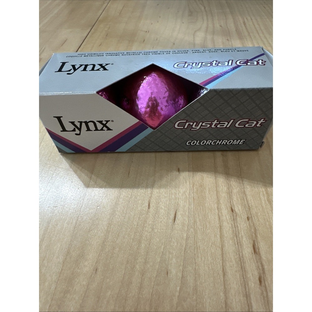 Lynx Crystal Cat Colorchrome Golf Balls High Visibility Metallic Pink Silver 3Pk